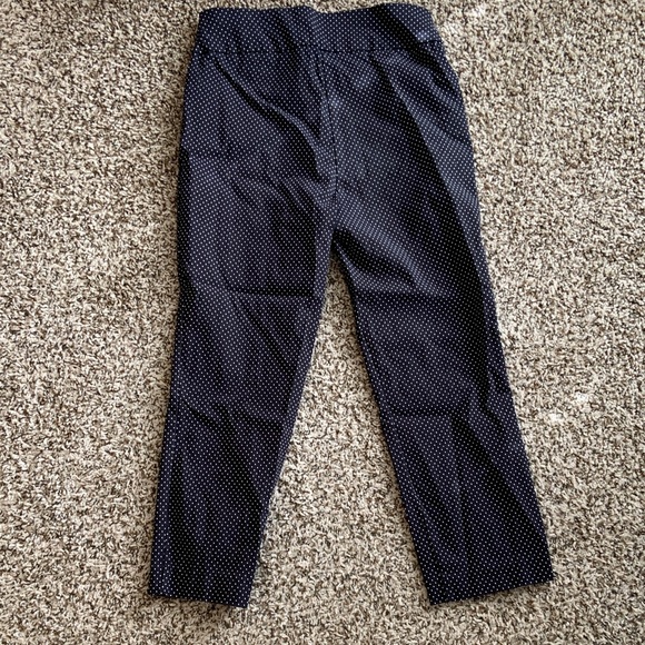 Girls Navy Polka Dot Stretch Pants - Picture 4 of 4